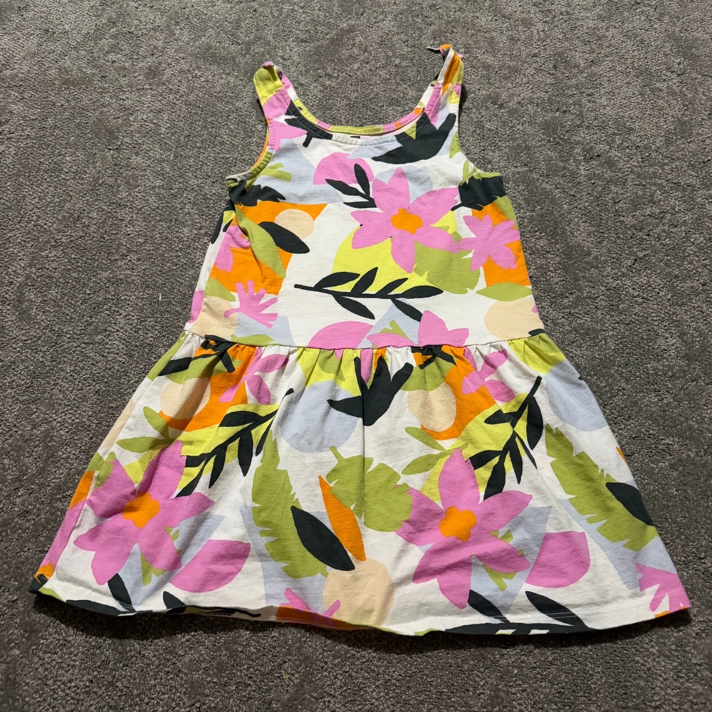 tea collection girls size 7 floral dress thin straps long flowy‎ spring summer